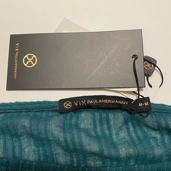 ViX Paula Hermanny Solid Lauren Green Caftan NWT SZ M - Picture 8 of 11